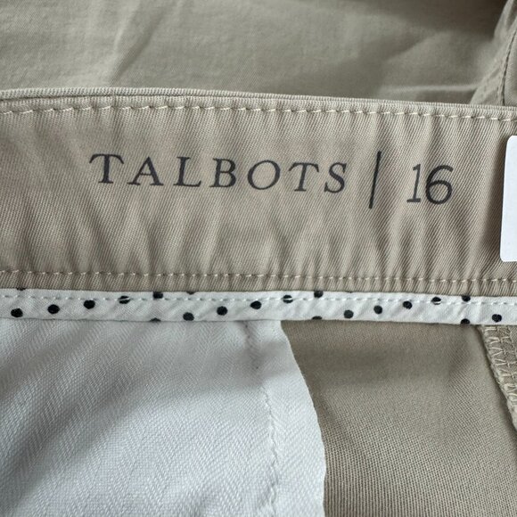 Talbots Shorts Size 16 Beige Khaki Buttons Cotton Spandex Stretch NWT SS-2082 - Picture 8 of 11